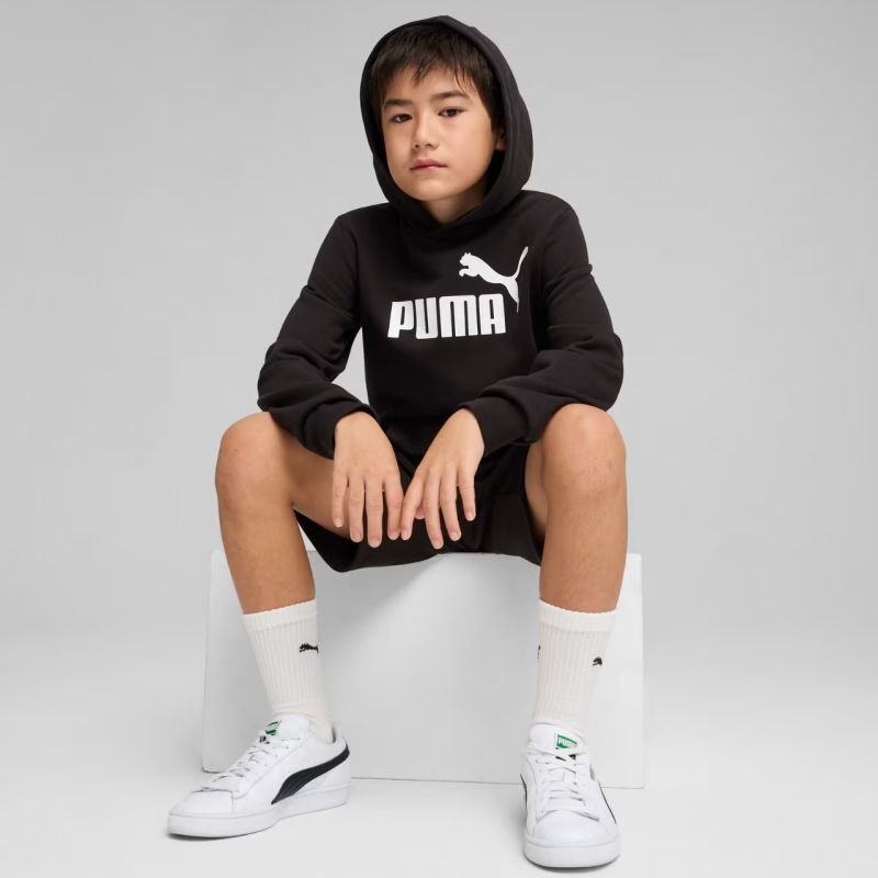 Puma ESS No. 1 Logo Hoodie for Kids Black 684909 01