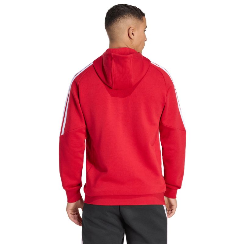 Felpa con cappuccio intera con cerniera da uomo adidas Tiro 26 League KF9106 rossa