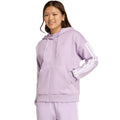 Women's adidas Essentials 3-Stripes Full-Zip Fleece Hoodie Purple JY3080