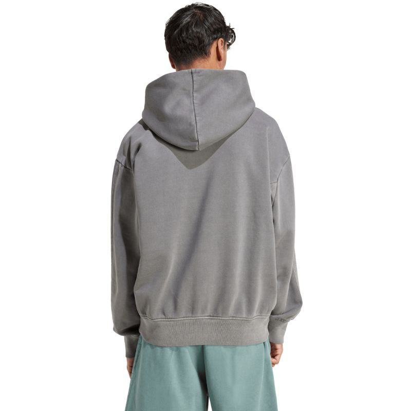 Men's adidas ALL SZN Fleece Washed Hoodie gray JL6539