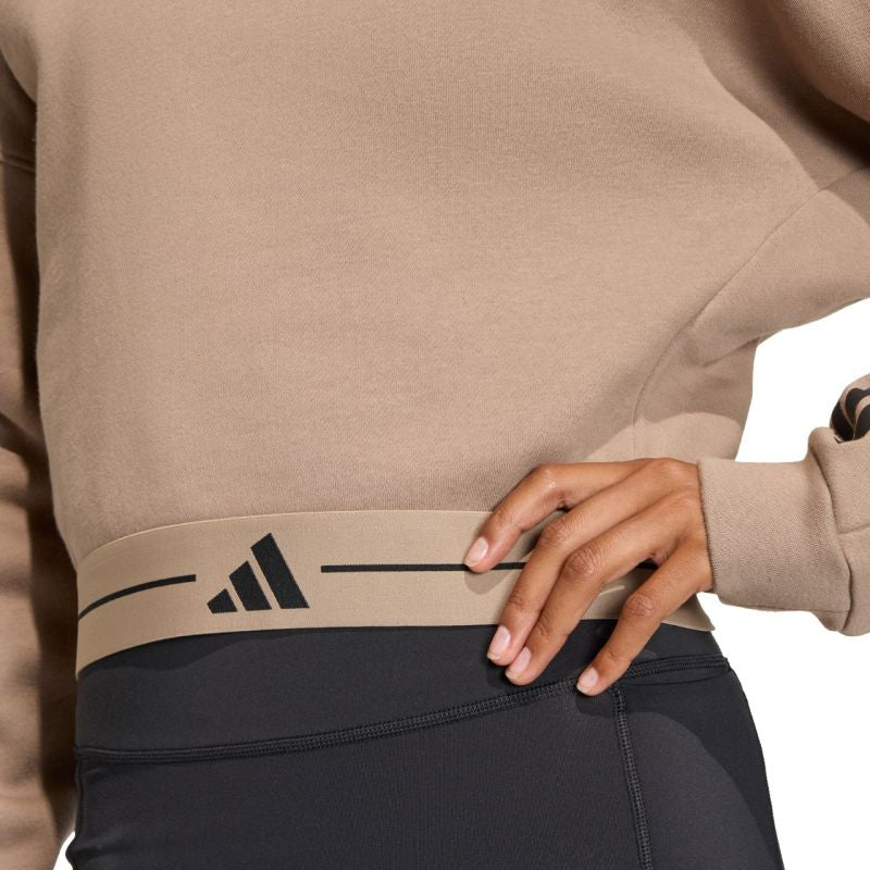 Felpa adidas Hyperglam da donna beige KQ5197