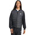 Men's adidas Essentials Climawarm Hybrid Down Hooded Jacket Black KA5251
