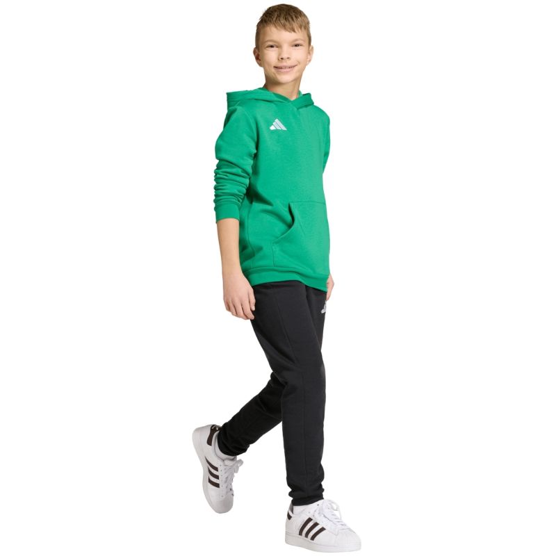 Felpa con cappuccio Adidas Entrada 22 verde JZ6563 per bambini