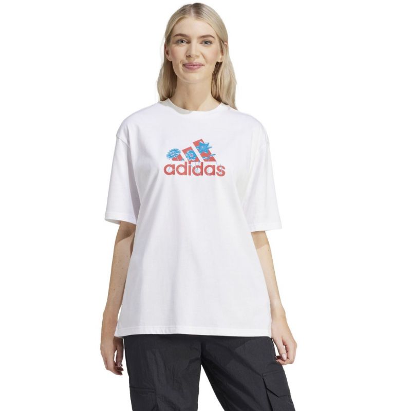 adidas T-shirt Donna Flower Pack Badge of Sport Bianco IT1421