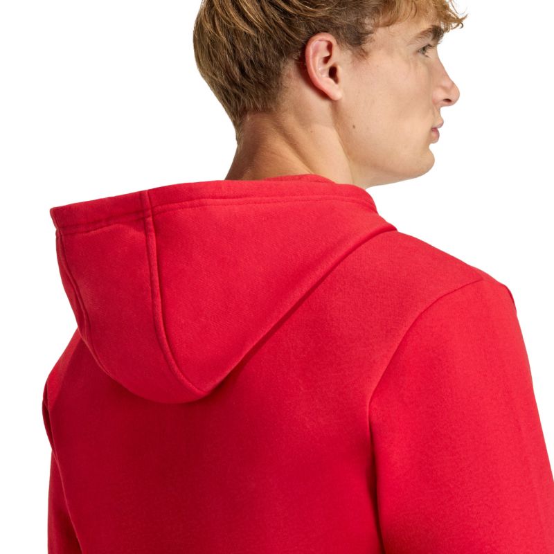 Felpa con cappuccio full zip adidas Entrada 26 da uomo, rossa, KF5944