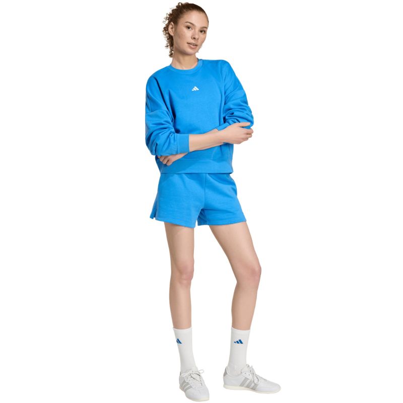 Felpa da donna adidas Essentials Small Logo Feelcozy Blu KC5280