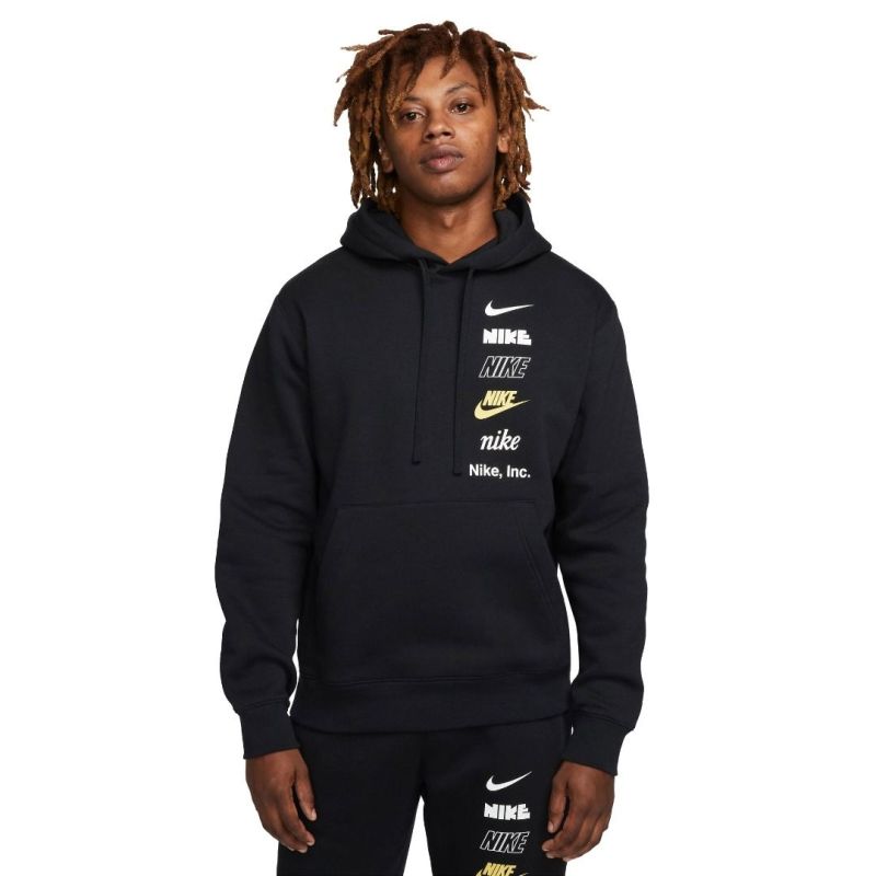Nike Felpa con Cappuccio da Uomo Club BB PO Hoodie Mlogo DX0783-010