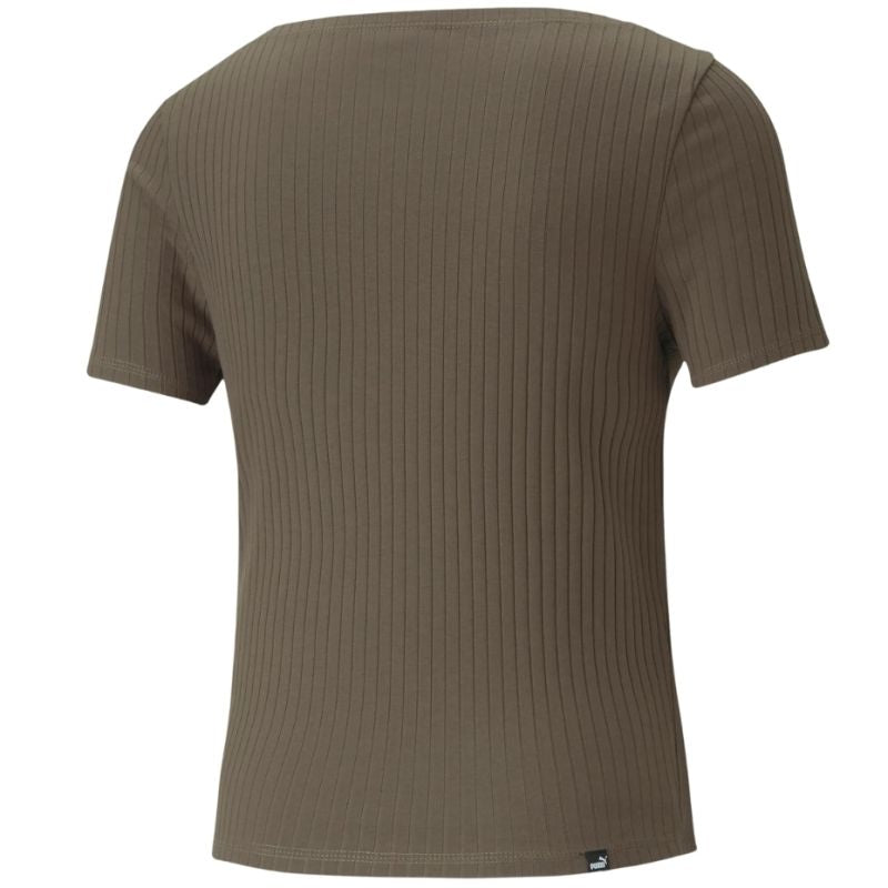 Puma Her Ribbed Slim Tee Grape Leaf W 531917 44