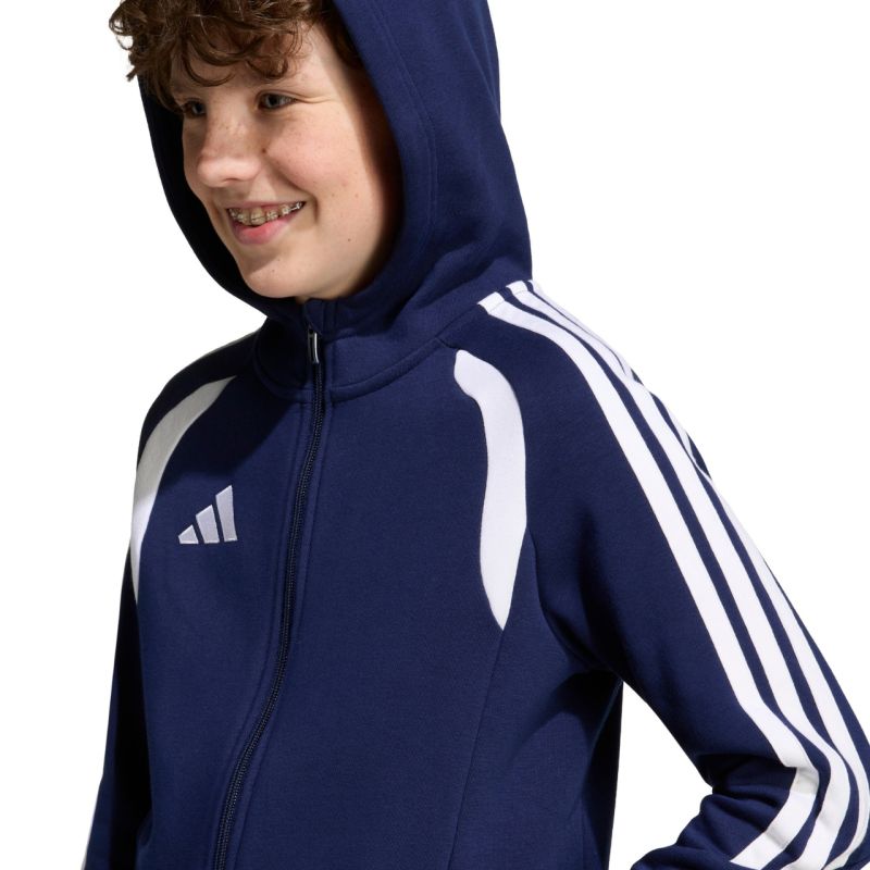adidas Tiro 26 League Sweat Full Zip Hoodie for Kids Navy Blue KF3322