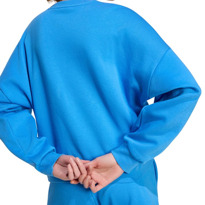 Felpa da donna adidas Essentials Small Logo Feelcozy Blu KC5280