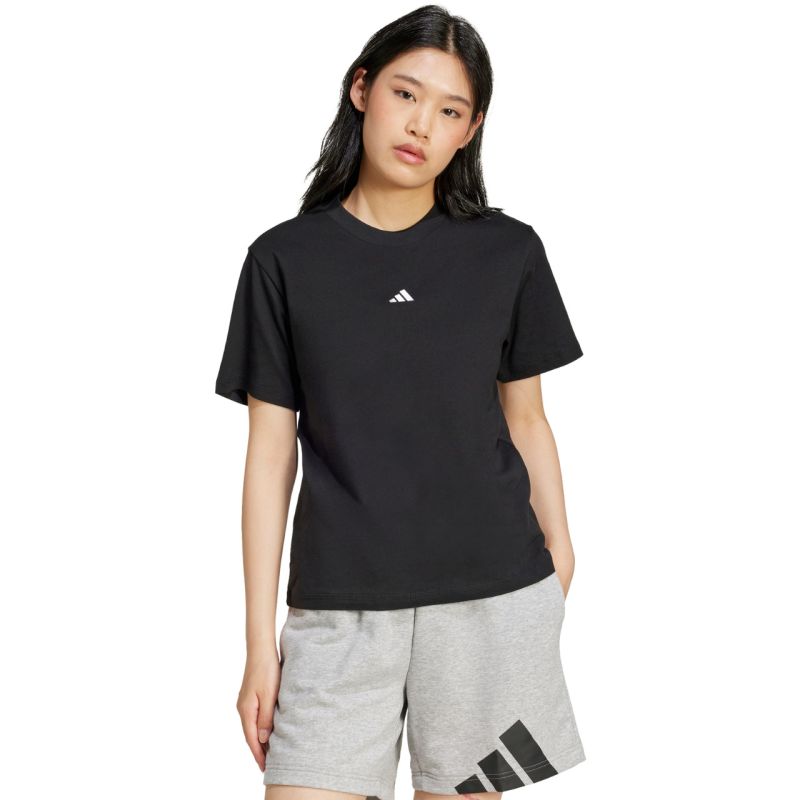 T-shirt adidas Essentials con logo piccolo in cotone da donna JC5943
