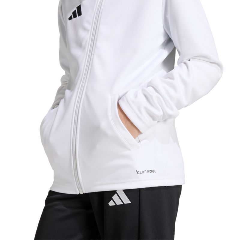 Felpa adidas Entrada 26 Track per bambini, colore bianco JZ6605
