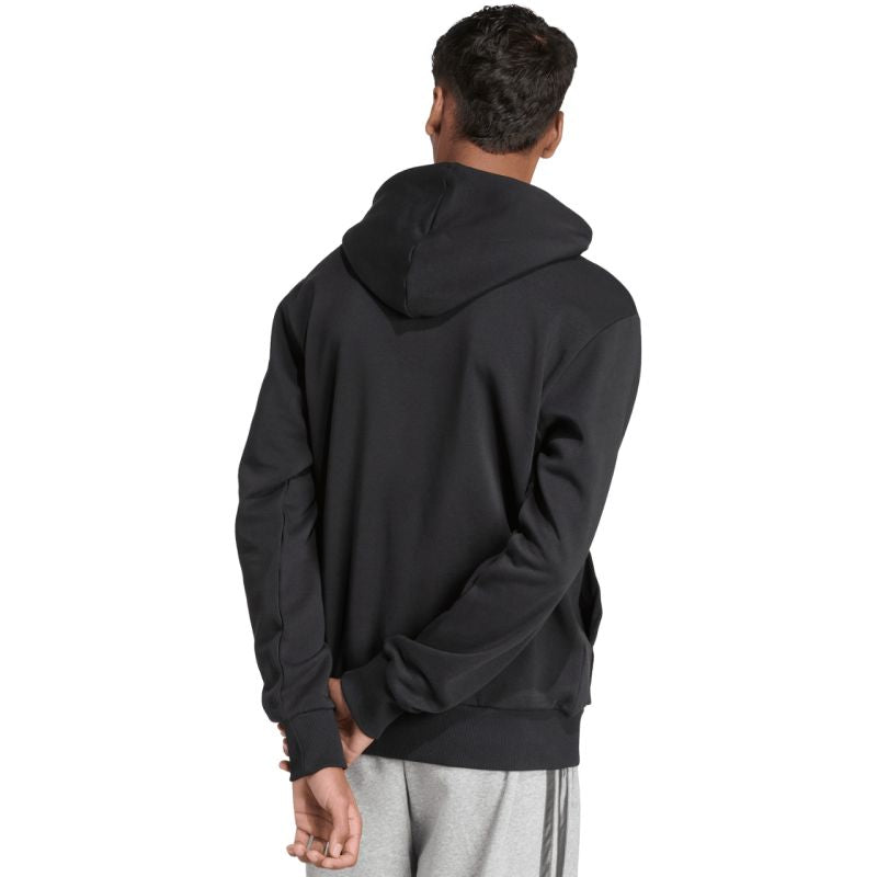 Felpa con cappuccio adidas Holiday 3S da uomo nera JM1698