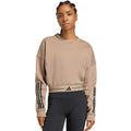 Felpa adidas Hyperglam da donna beige KQ5197
