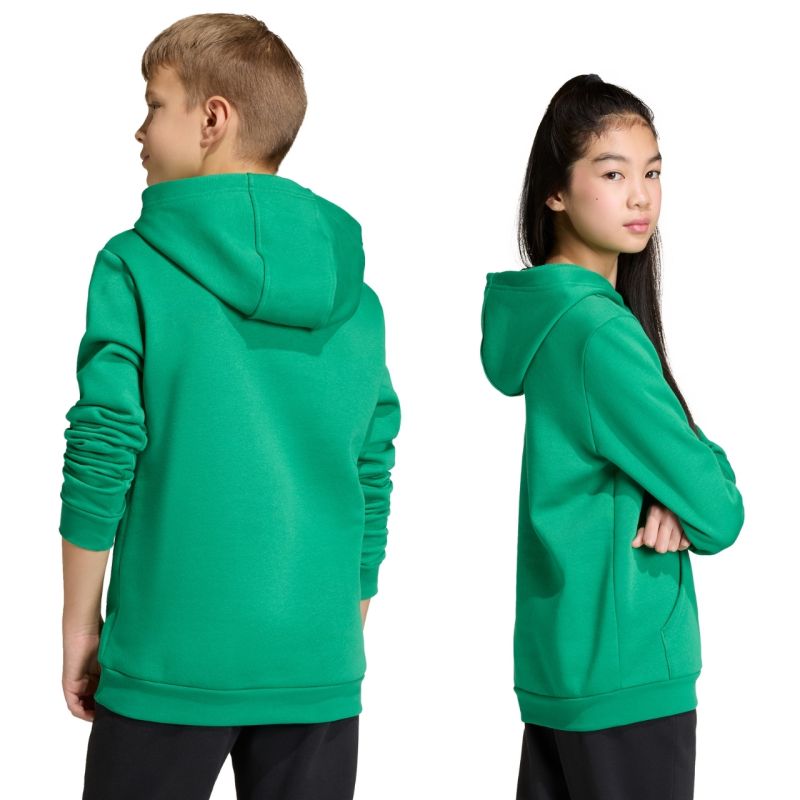 Felpa con cappuccio Adidas Entrada 22 verde JZ6563 per bambini