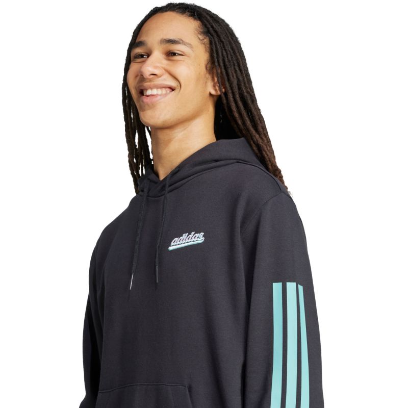 Felpa da uomo adidas Color Script nera KD2265