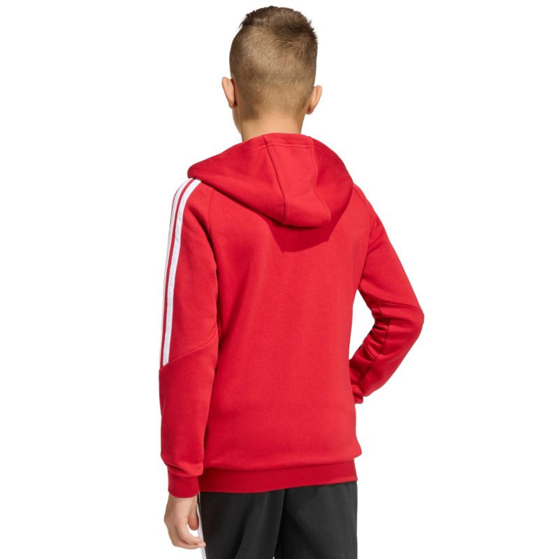 adidas Felpa Tiro 26 League con Cappuccio e Zip Integrale per Bambini Rosso KF9101