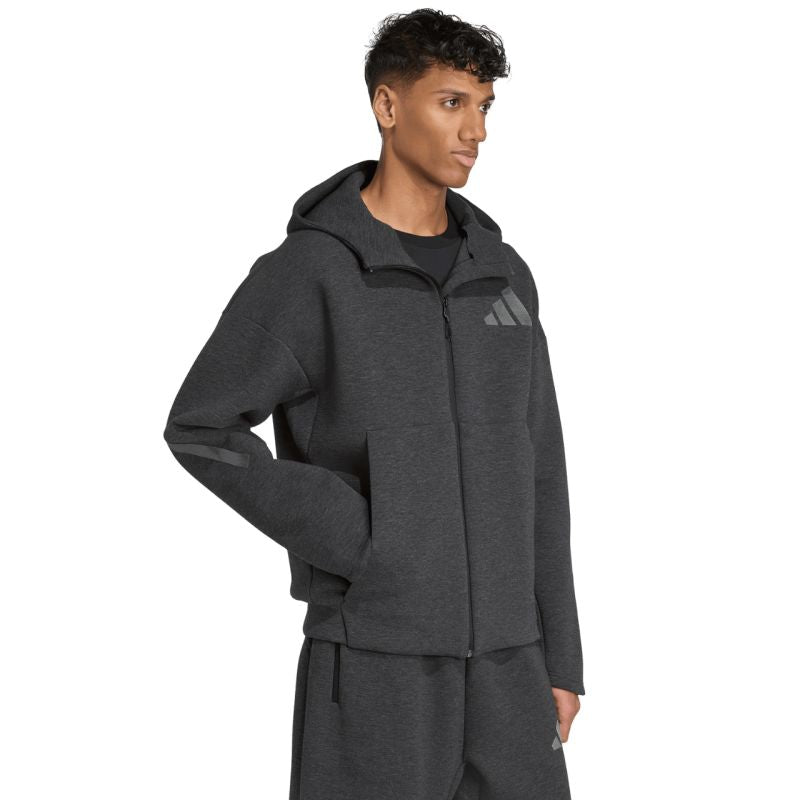 Men's adidas ZNE PR FZ sweatshirt black JM6055