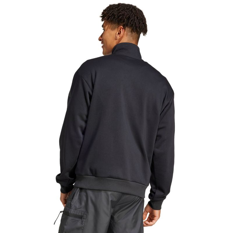 Felpa uomo adidas City Escape Fleece mezza zip GD Nera JF3290