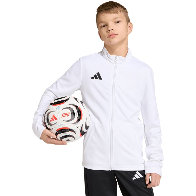 Felpa adidas Entrada 26 Track per bambini, colore bianco JZ6605