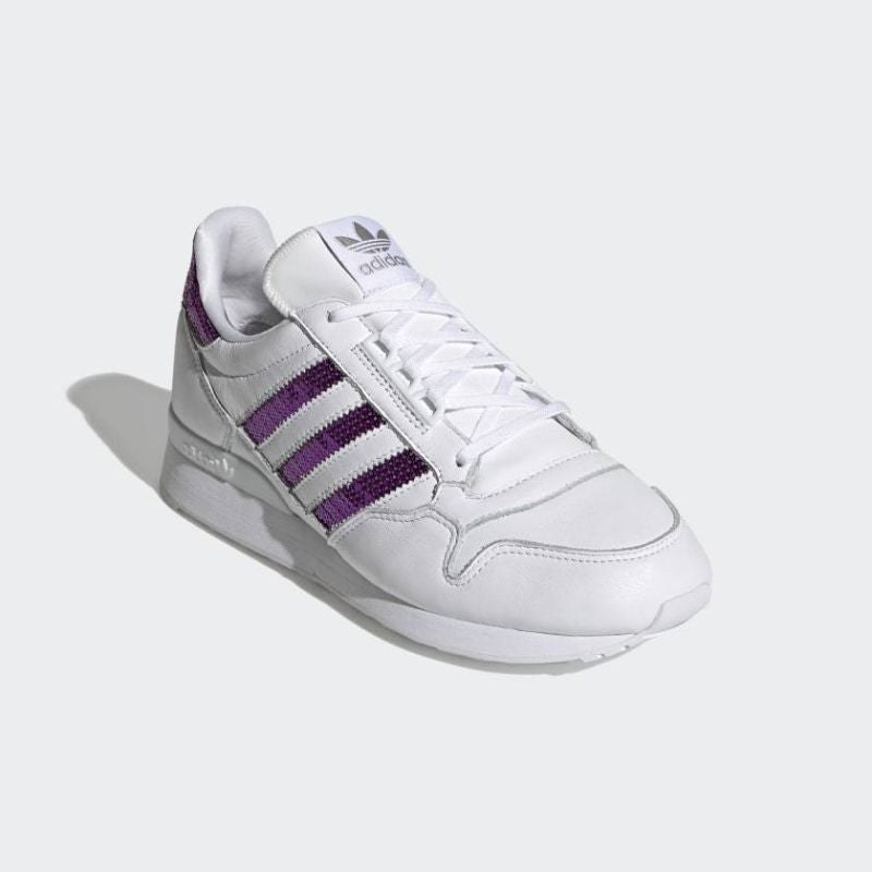 Scarpe da donna Adidas Originals ZX 500 Cloud White/Shock Purple - G55663