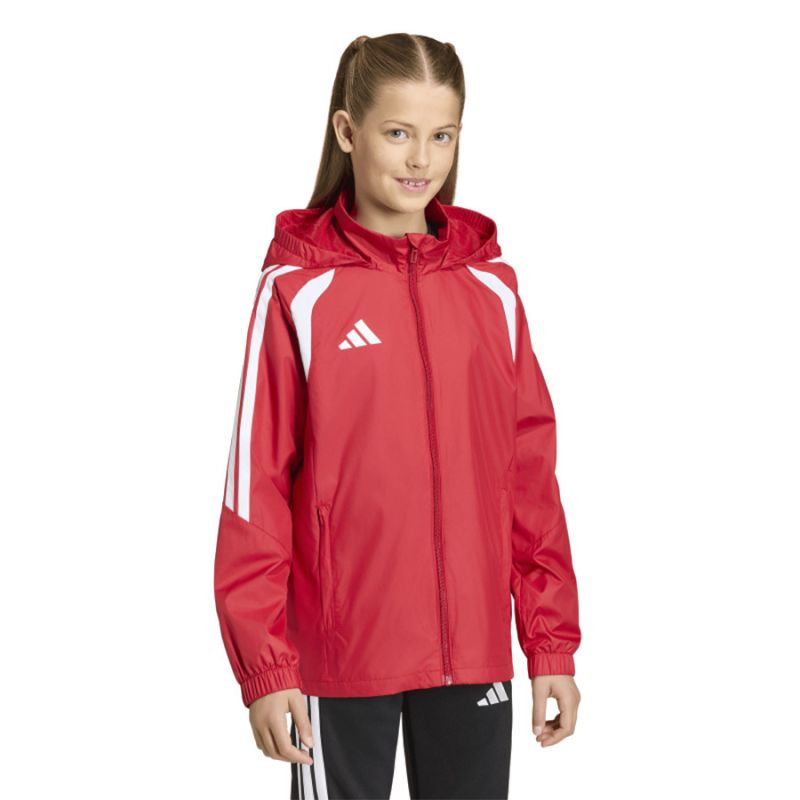 Giacca a vento da bambino adidas Tiro 24 League rossa JY9724