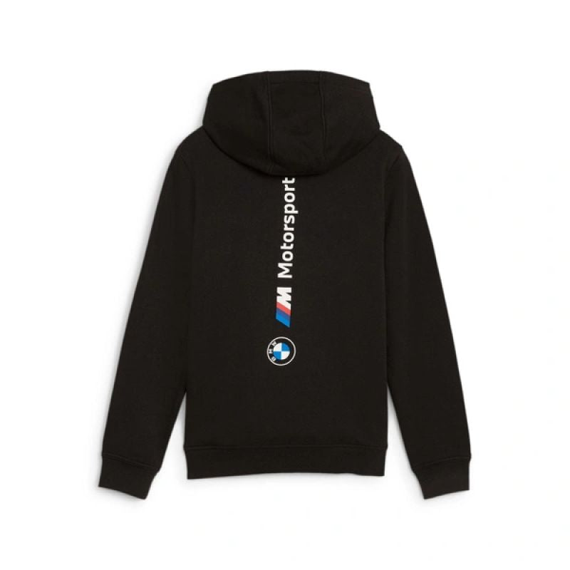 Puma BMW MMS Felpa con Cappuccio a Canguro per Bambini Nera