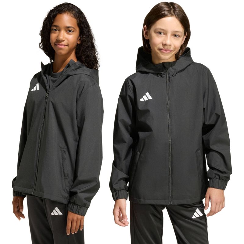 adidas Entrada 26 Giacca Antipioggia per Bambini Nera JZ9104
