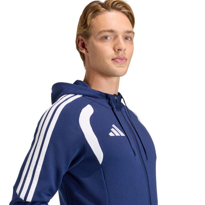 Felpa con cappuccio intera con zip adidas Tiro 26 League da uomo Blu navy KF3320