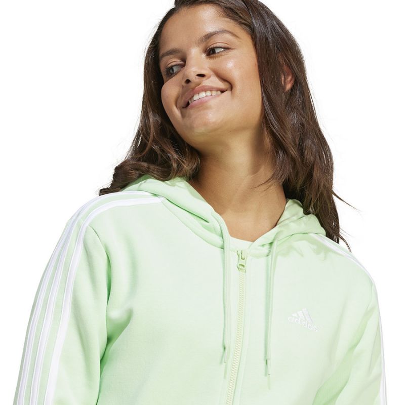 adidas Felpa con cappuccio full-zip 3 strisce FL da donna IR6077