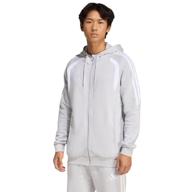 Felpa con cappuccio e zip intera adidas Tiro 26 League da uomo Grigia KF3319