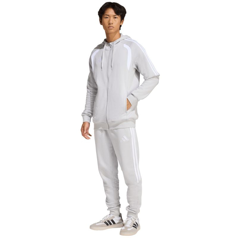 Felpa con cappuccio e zip intera adidas Tiro 26 League da uomo Grigia KF3319