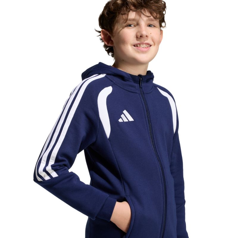 adidas Tiro 26 League Sweat Full Zip Hoodie for Kids Navy Blue KF3322