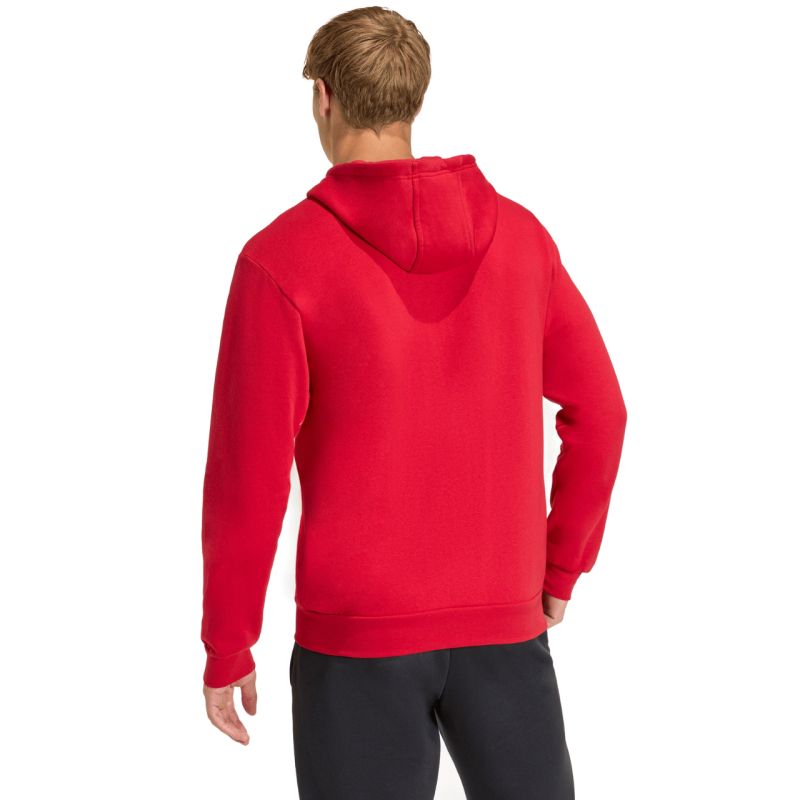 Felpa con cappuccio full zip adidas Entrada 26 da uomo, rossa, KF5944