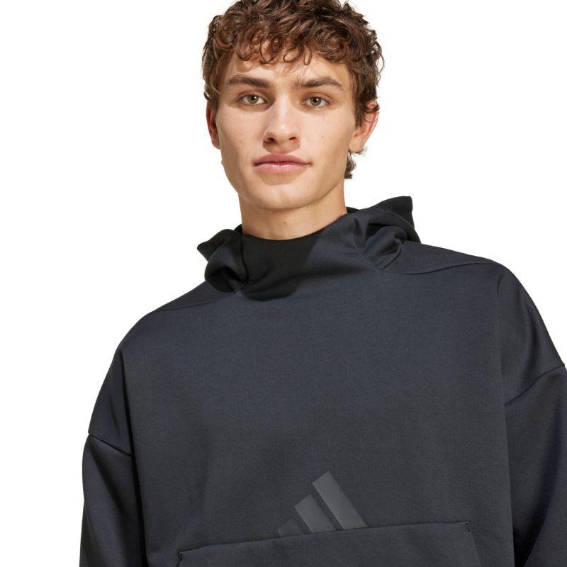 Felpa con cappuccio adidas ZNE da uomo nera JE7537