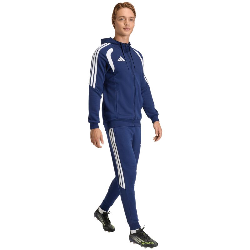 Felpa con cappuccio intera con zip adidas Tiro 26 League da uomo Blu navy KF3320